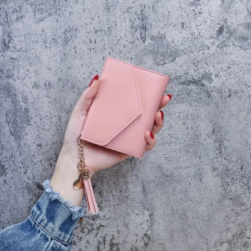 Women's Tassel Wallet Small PU Leather Coin Purse