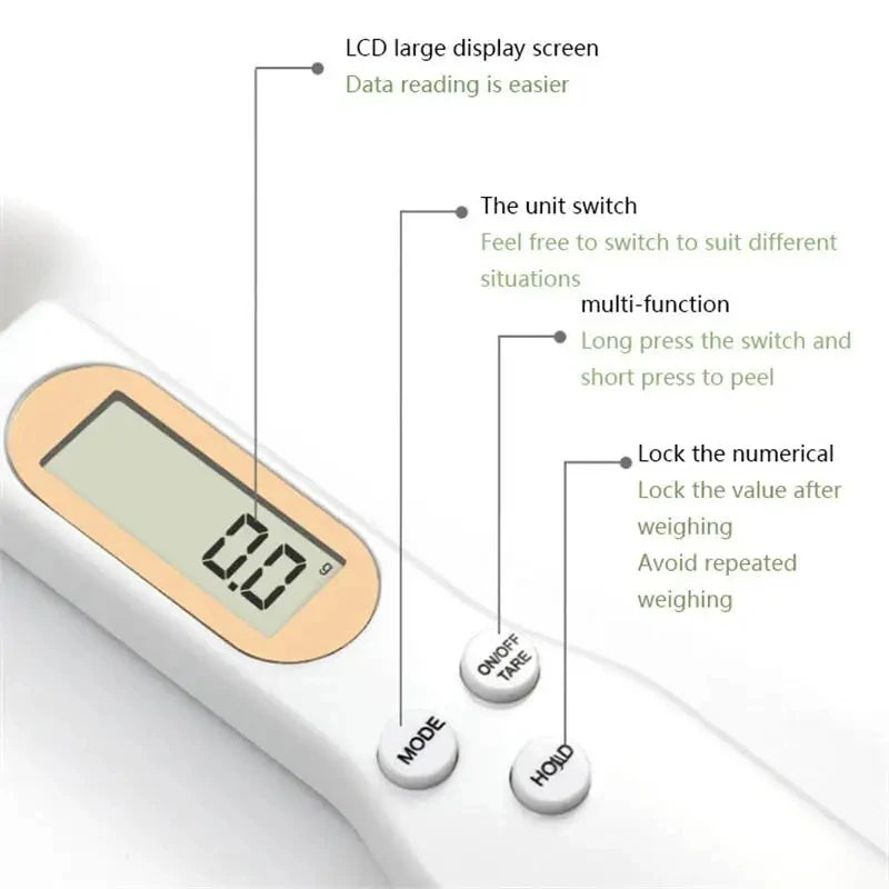 Digital Measuring Spoon Scale – LCD Kitchen Gram Scale