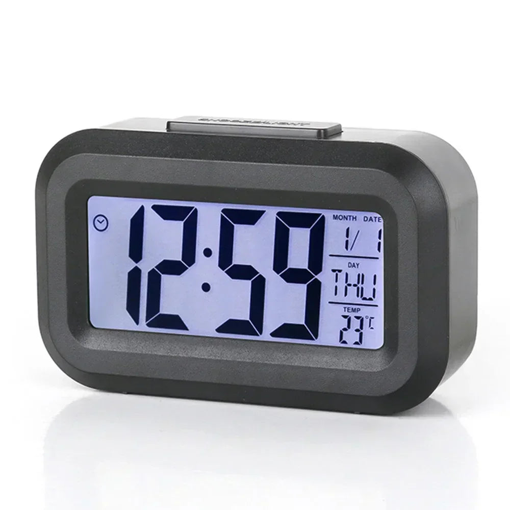 LED Digital Alarm Clock with Backlight, Date & Temperature Display