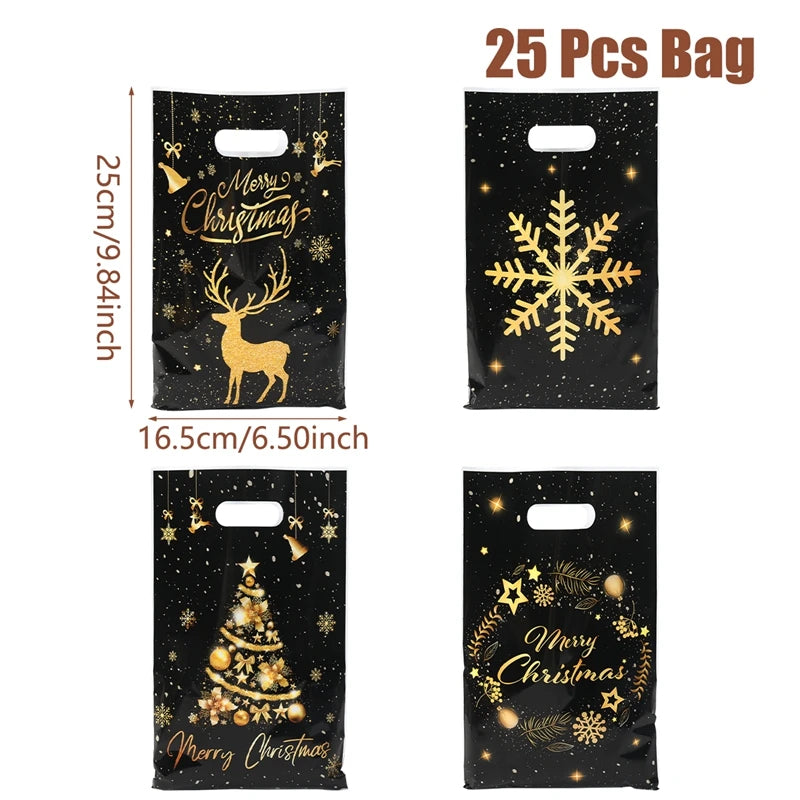 Christmas Gift Bags with Handles – Santa, Snowman & Holiday Designs