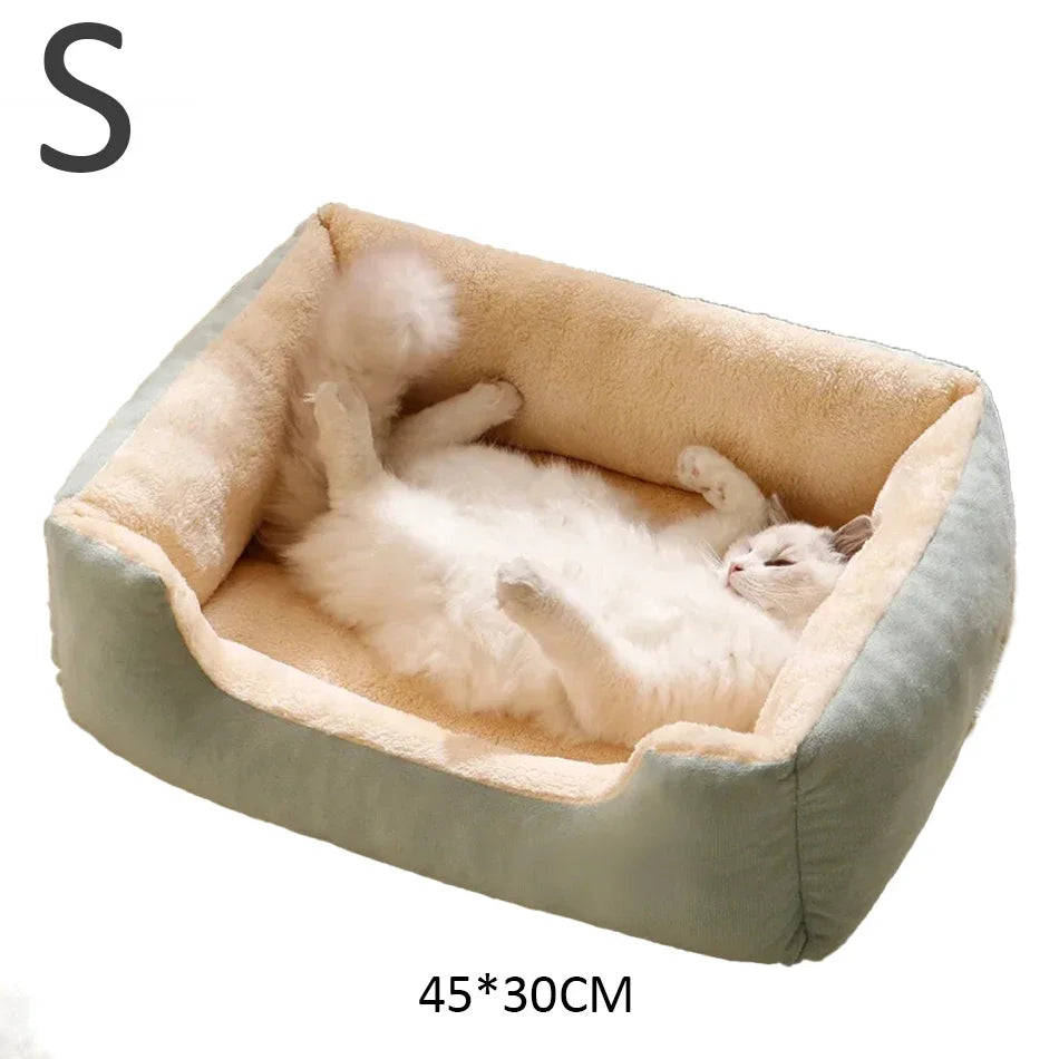 Plush Pet Sofa Bed – Soft Cushion for Dogs & Cats, S/M/L