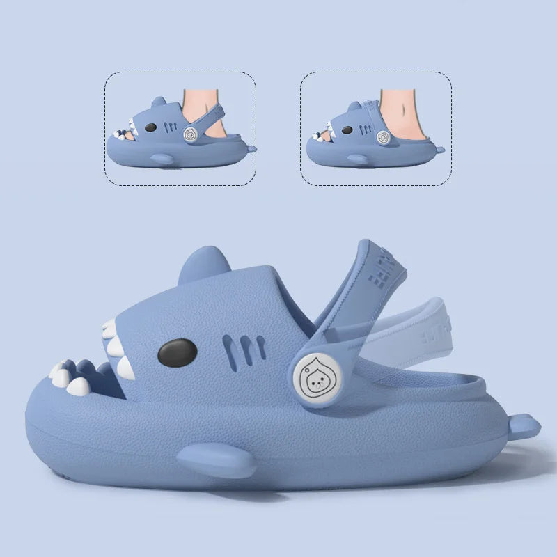Kids Shark Sandals – Non-Slip Soft Sole Summer Clogs for Boys & Girls