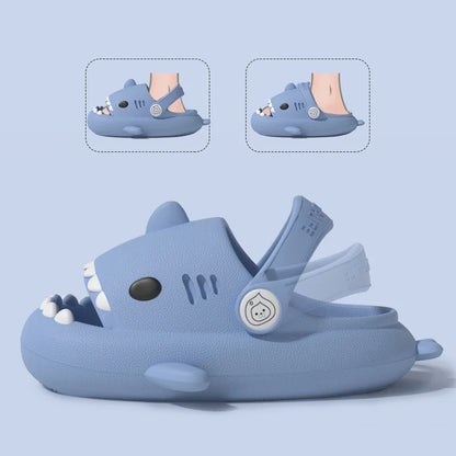 Kids Shark Sandals – Non-Slip Soft Sole Summer Clogs for Boys & Girls