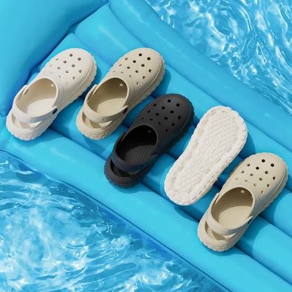 Clog Hole Shoes Thick Sole Non-Slip Beach Sandals for Men & Women