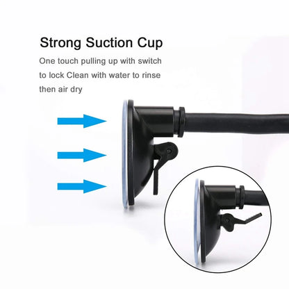 360° Suction Cup Car Phone Holder with Flexible Gooseneck Arm