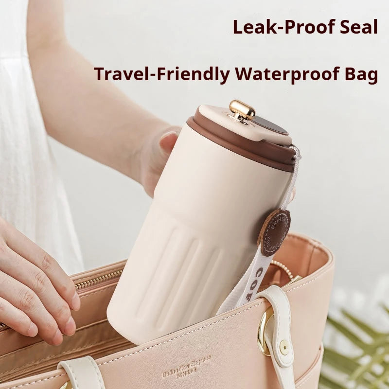 Insulated Thermos Tumbler 15oz with LED Temperature Display