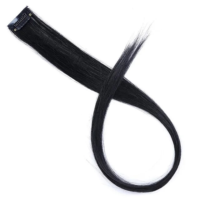 22-Inch Clip-In Synthetic Hair Extensions – Rainbow Colors