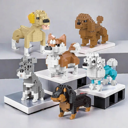 Mini Dog & Cat Building Blocks Toy – Lifelike Micro Brick Animal Figures