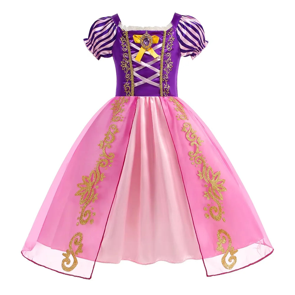 Princess Anna Costume Dress for Girls – Frozen Cosplay with Cape