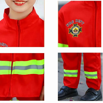 Kids Firefighter Costume Set – Halloween Cosplay Uniform