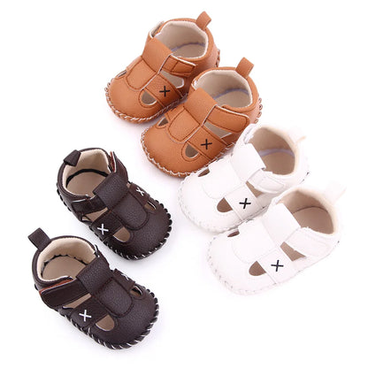 Baby Hollow Sandals – Soft PU Sole for Boys & Girls 0–18 Months