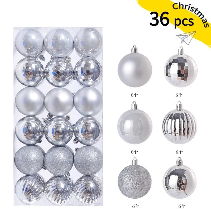 Christmas Ball Ornaments Set 24-36 Pcs – Tree Hanging Decorations