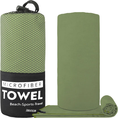 Microfiber Sports Towel – Quick Dry, Super Absorbent for Gym, Beach & Travel
