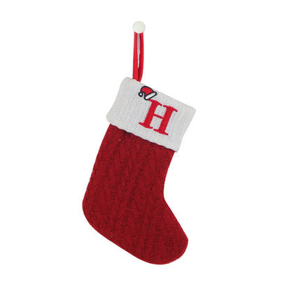 Christmas Knit Letter Stocking Ornament – A–Z & Snowflake