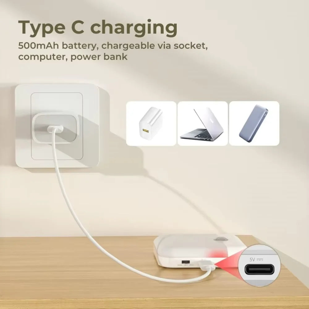 Motion Sensor Night Light USB Rechargeable Square LED Lamp