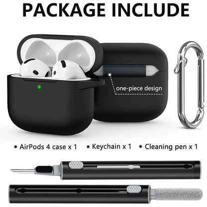 AirPods 4 Case – Military Grade Soft Silicone Shock-Absorbing Cover