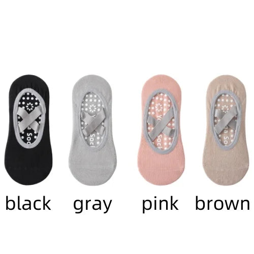 Non-Slip Yoga Socks for Women – Backless Ballet & Pilates Grip Socks