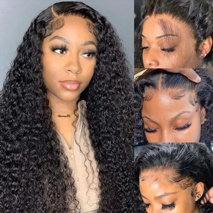 13x6 Deep Wave Human Hair Lace Front Wig – Extra Long 16–42"