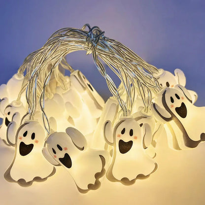 Halloween LED String Lights – Pumpkin, Ghost & Spider Web Lanterns