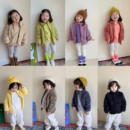 Kids Fleece Zip-Up Jacket – Warm Toddler Outerwear for Boys & Girls