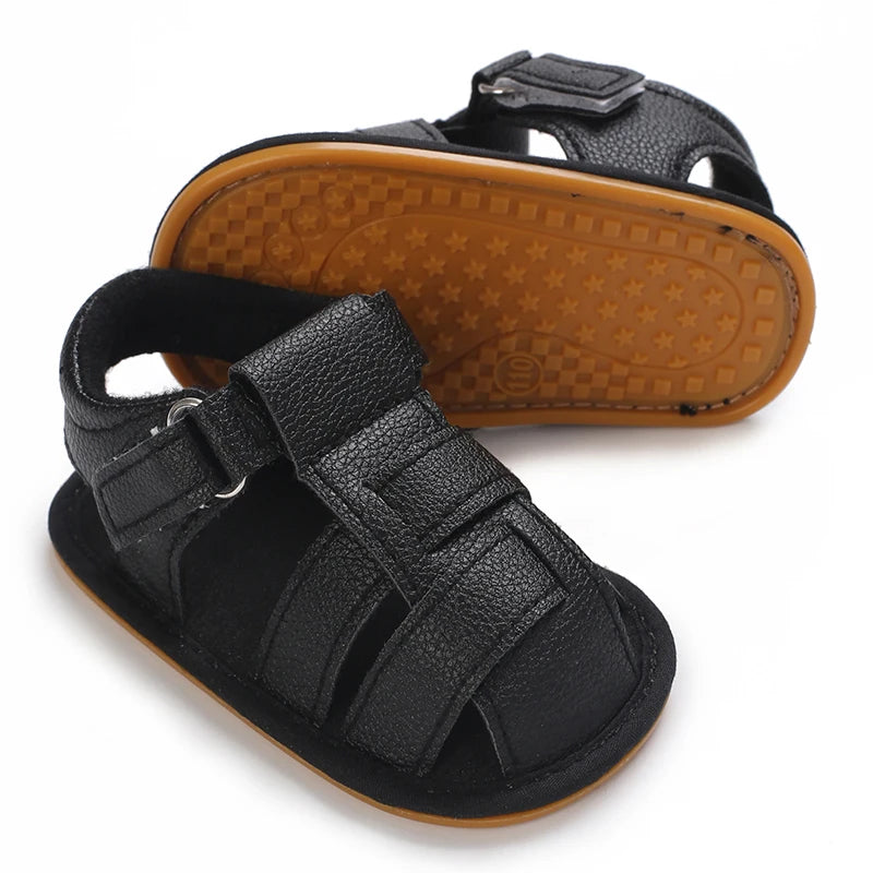 Baby First Walker Sandals – Soft Sole Closed-Toe Unisex (0-18 Months)