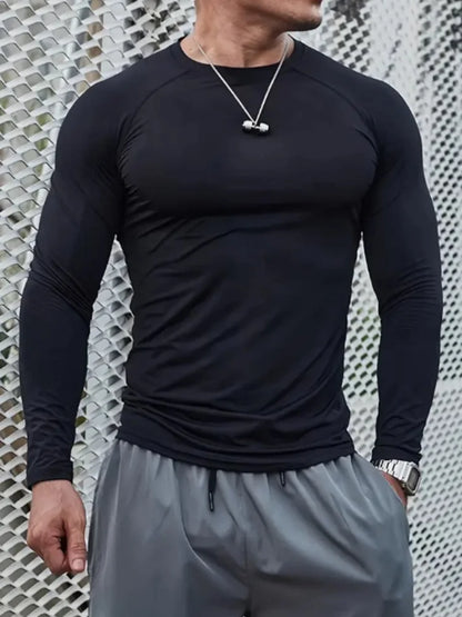 Men's Compression Long Sleeve Shirt – Quick-Dry Athletic Top