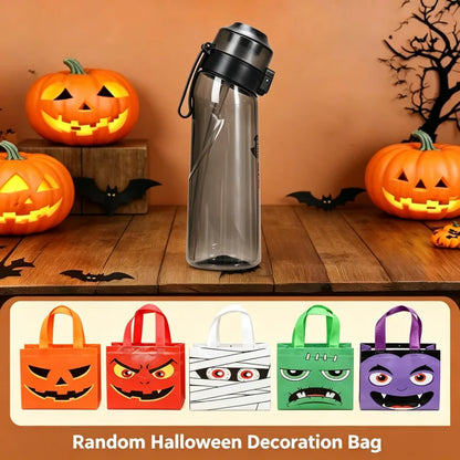 Air Flavored Water Bottle with Straw and Halloween Gift Bag