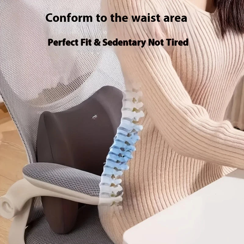 Lumbar Support Pillow – Soft Washable Cushion for Office, Bed & Chair