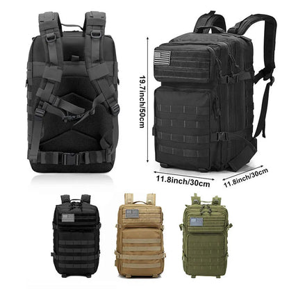 50L Tactical MOLLE Backpack – Waterproof Military Rucksack for Men