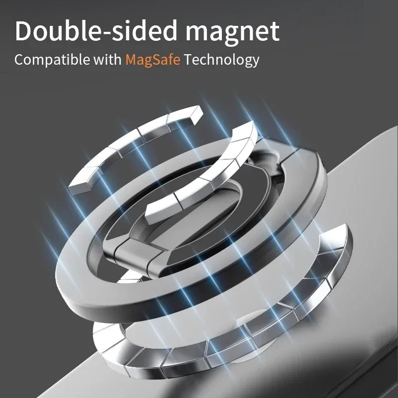 Magnetic Phone Ring Holder – MagSafe Foldable Stand & Grip
