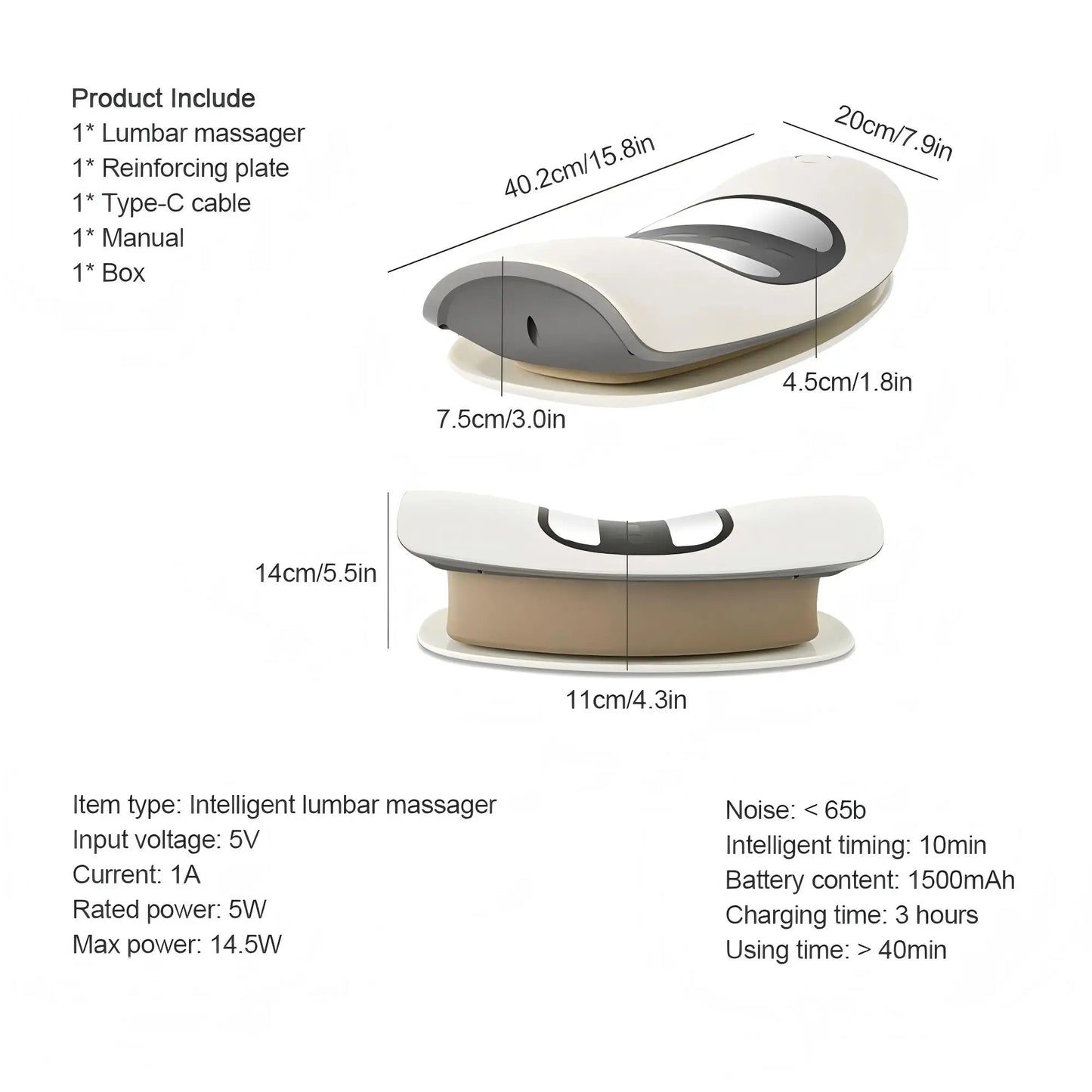Electric Lumbar Traction Massager – Inflatable Back & Waist Stretcher