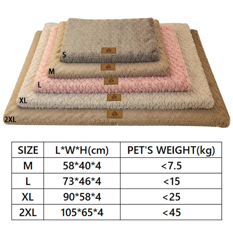 Orthopedic Dog Bed Mat – Washable Faux Fur, Waterproof & Anti-Slip