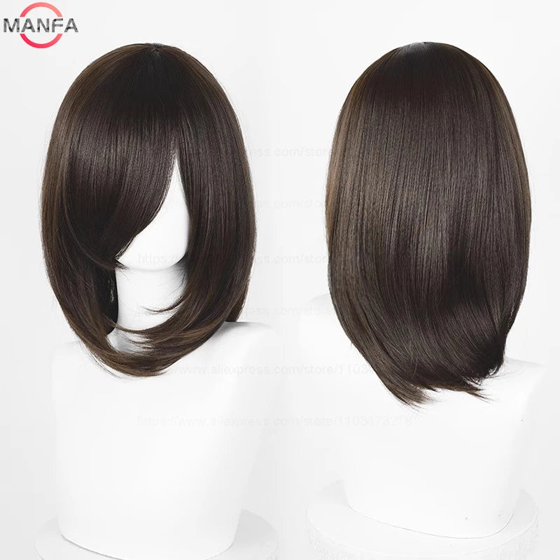 Anime Cosplay Bob Wig with Bangs – 40cm Heat Resistant, 54 Colors