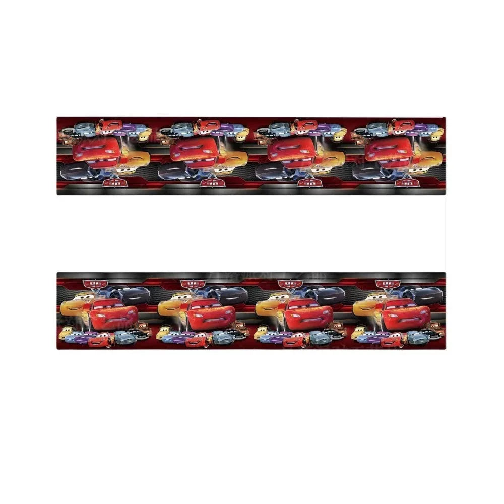 Red McQueen Racing Theme Party Tableware Set – Disposable Decorations