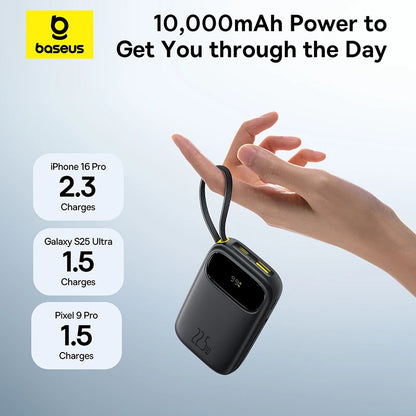 Baseus 22.5W Power Bank with Built-in USB-C & Lightning Cables 10000/20000mAh