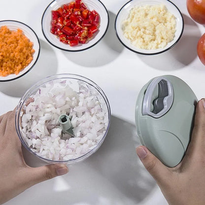 Manual Vegetable Chopper – Pull-String Food Mincer & Dicer