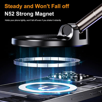 Magnetic Car Phone Mount – Foldable 360° Adjustable Vacuum Holder
