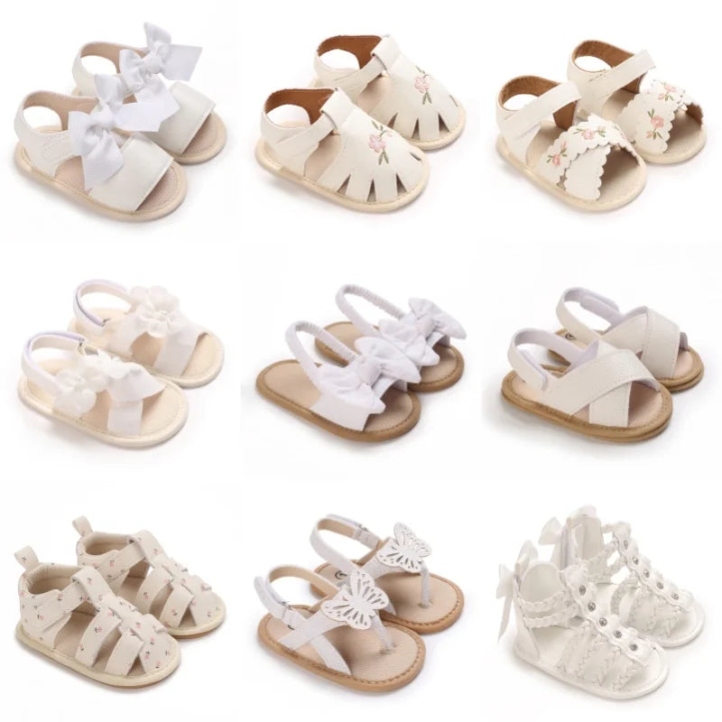 Baby Butterfly Sandals – Glitter Soft Sole Summer Shoes