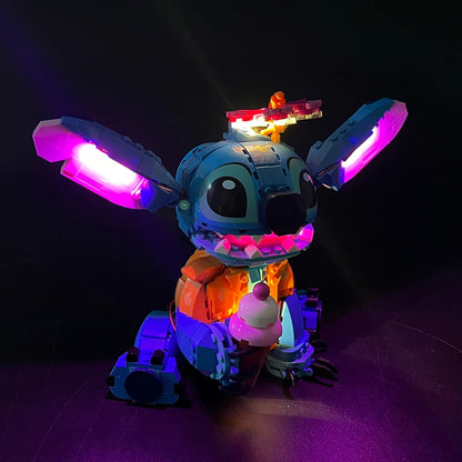 LED Light Kit for Stitch Building Blocks Set 43249 – Remote Control