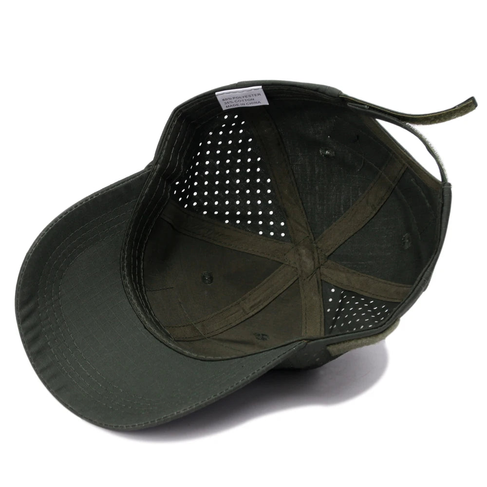 Tactical Baseball Cap with Velcro Patch – Breathable Adjustable Hat