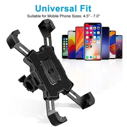 360° Bike & Motorcycle Phone Holder – Universal Handlebar Mount