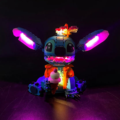 LED Light Kit for Stitch Building Blocks Set 43249 – Remote Control