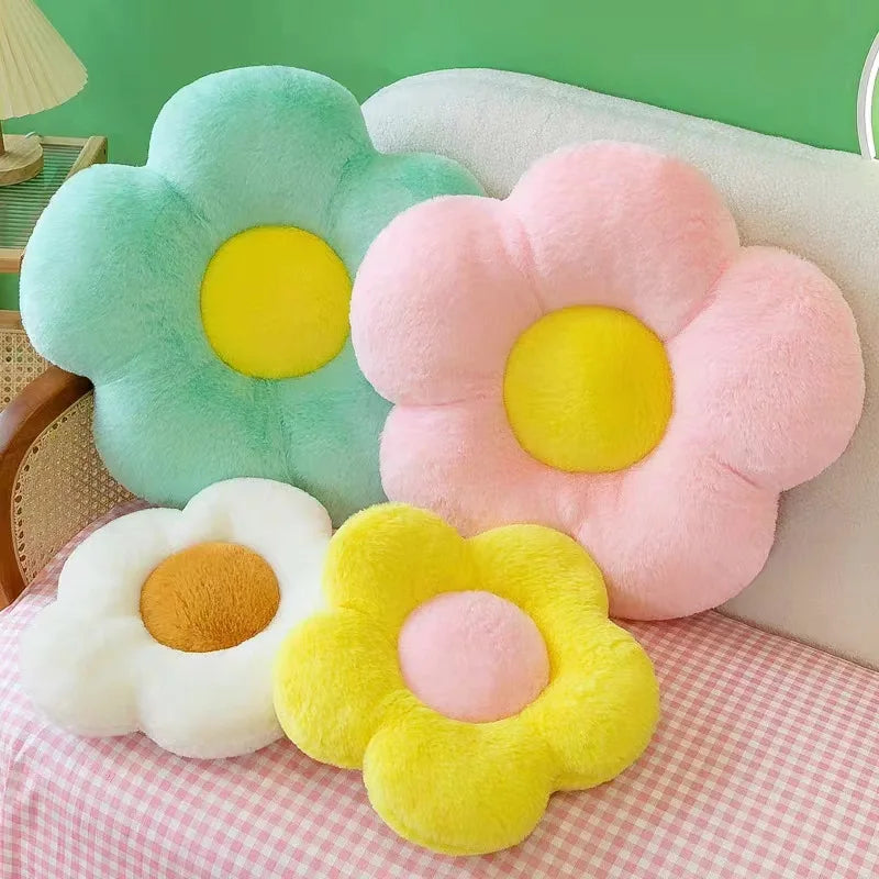 Flower Shape Plush Floor Cushion – Soft Seat Pad