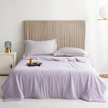 Ice Silk Cooling Comforter – Lightweight Summer Blanket