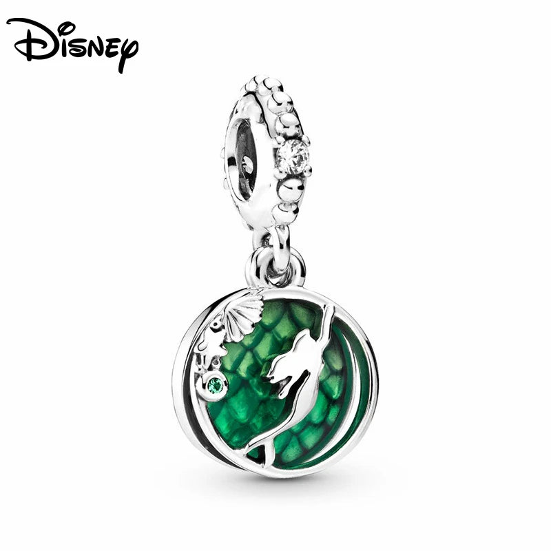 Disney S925 Silver Princess Charm Bead – Fits Pandora Bracelet & Necklace