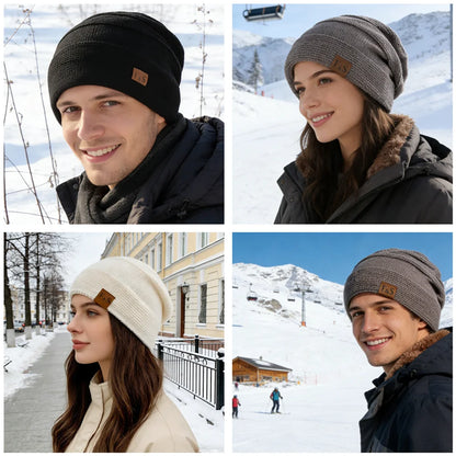 Fur Lined Slouchy Knit Beanie – Unisex Winter Hat
