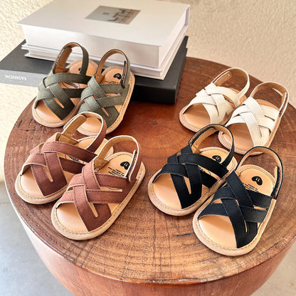 Baby Sandals Soft Sole Cross-Strap First Walker Shoes