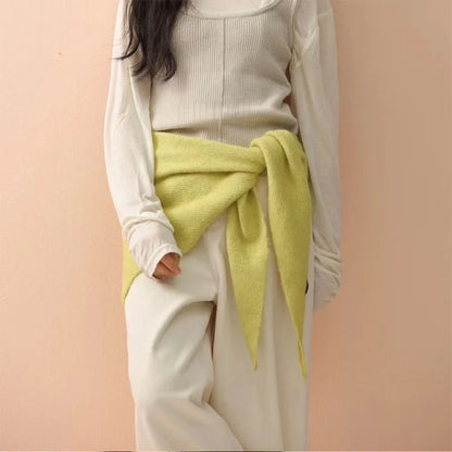 Women's Knitted Triangular Scarf – Oversized Wool Wrap Headscarf