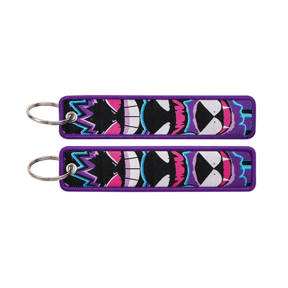 Anime Embroidered Keychain – Jet Tag Key Ring for Bags & Cars