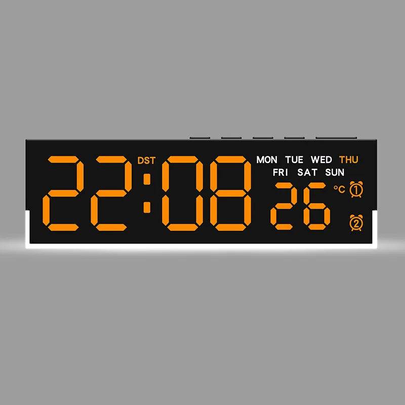USB Digital Alarm Clock with Mood Light, Temperature & Dual Alarm